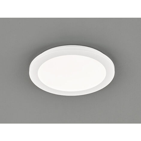 Kleine LED Deckenleuchte CAMILLUS flache Badezimmerlampe dimmbar Ø26cm Weiß IP44
