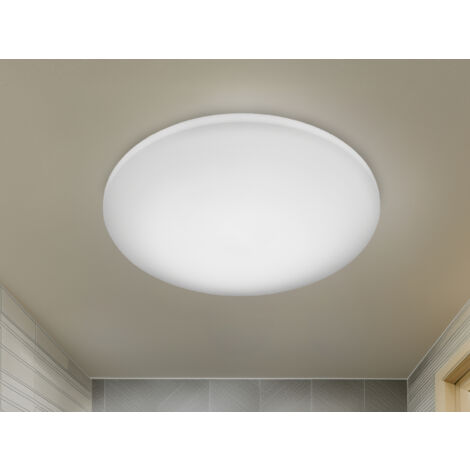 Kleine LED Deckenleuchte SILMA Weiß - Feuchtraumgeeignet Ø 28cm