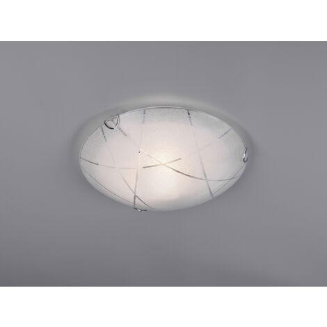 Kleine LED Deckenschale Glas Lampenschirm mit Streifendekor Ø 30cm