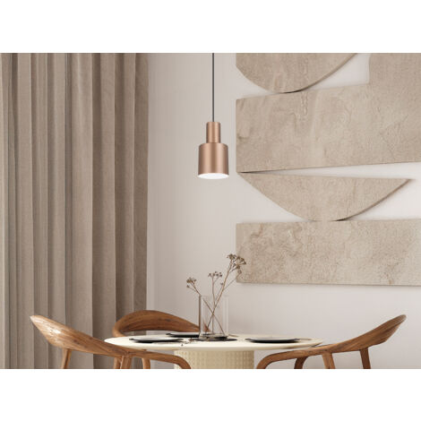 Kleine LED Pendelleuchte mit Metall Lampenschirm Coffee, Ø 12cm
