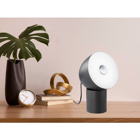 Kleine LED Tischleuchte LEE Schwarz / Weiß, Höhe 25cm