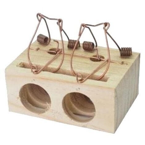 EDM Kleine Mausefalle mit 2 Eingängen, 9,5 x 6,4 x 4,1 cm (Blister 1 Einheit)