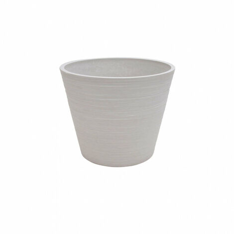 Kleine Outdoor -Runde Vase Synthetic Faser Garden 31x25,4 cm Azalea - White