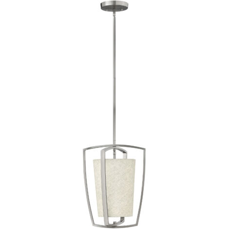 Kleine Pendelleuchte 1x E27 Nickel gebürstet Lampada a sospensione piccola 1x E27 nichel spazzolato
