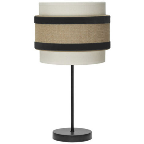 Kleine Tischlampe "Carnelian" Ø18x47cm 1xE14 (Leuchtmittel nicht enthalten) beige und schwarz