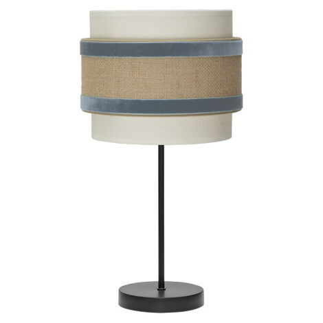 Kleine Tischlampe Cornelian 1x14 beige/blau 47x18x18cm