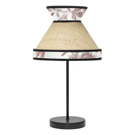 Kleine Tischlampe Konstantinopel 1xe14 beige/rot 45x20x20cm