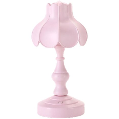 Kleine Tischleselampe im Vintage-Stil, blumenförmig, wiederaufladbar, LED-Bettlampe für Zimmer und Zuhause, 500