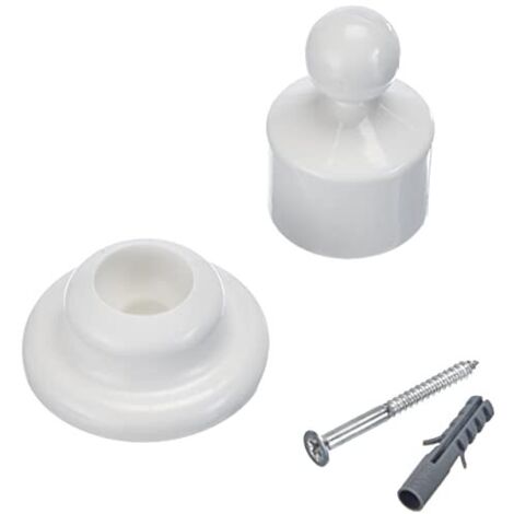 Kleine Wolke 0395100000 - Supporto angolare a Parete per Pali 25 mm, Colore: Bianco
