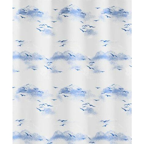 Kleine Wolke 0856733305 Seaside Rideau de Douche Bleu 180 x 200 cm