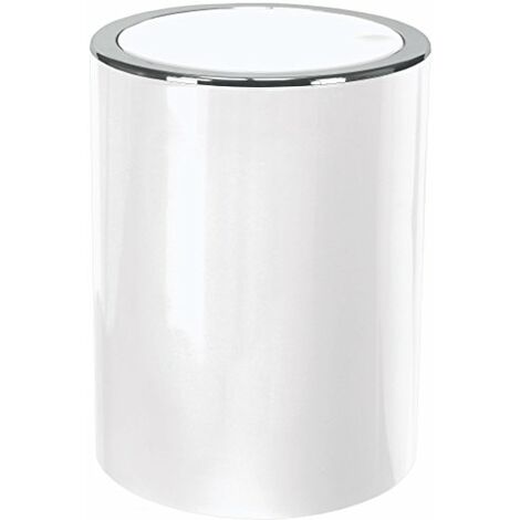 Kleine Wolke 5829114858 Cap - Pattumiera per bagno, da 5 litri, colore: bianco neve