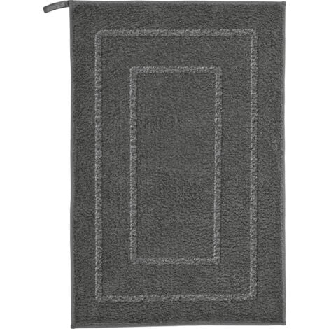 Kleine Wolke Badteppich Nico anthrazit Polyester 50 x 80 cm Badvorleger, Teppiche & Toilettensitzabdeckungen