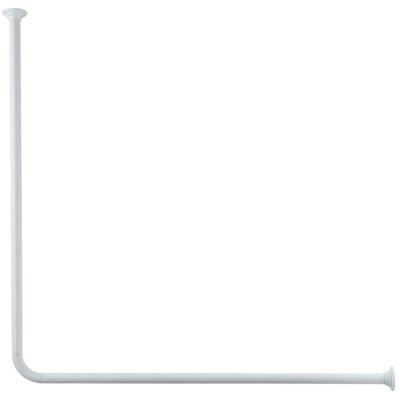 Kleine Wolke - Corner Shower Curtain Rod 90x90 cm White White
