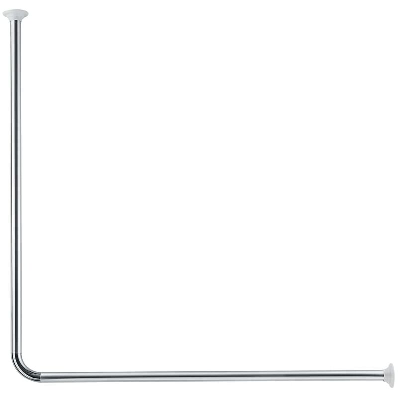 Kleine Wolke - Corner Shower Curtain Rod 90x90 cm Chrome Silver