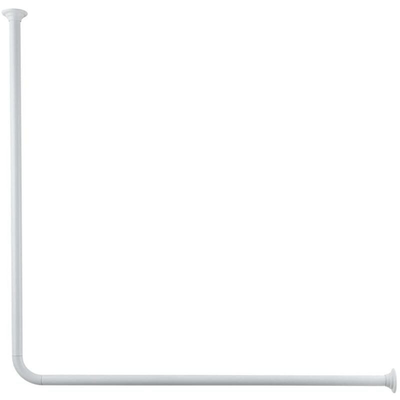 Universal Shower Curtain Rod 3 Sizes White Kleine Wolke White