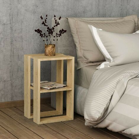 Kleiner Beistelltisch Lonie Eiche 55x30x34 cm