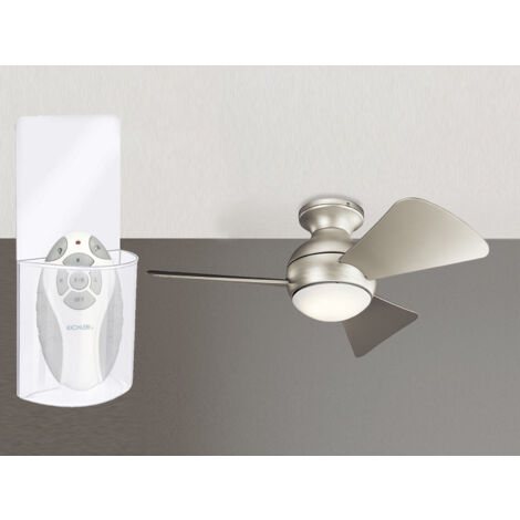 Kleiner Deckenventilator Silber, mit Licht - Feuchtraumgeeignet, Ø 86cm