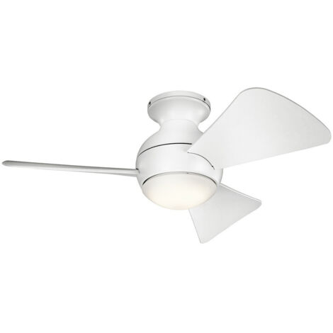 Kleiner Deckenventilator SOLA Weiß, mit Licht - Feuchtraumgeeignet, Ø 86cm