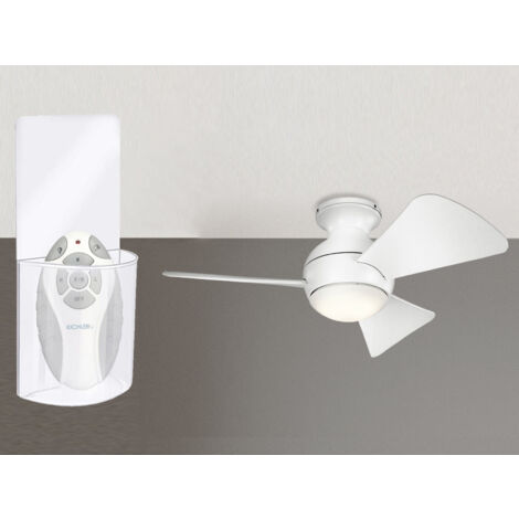 Kleiner Deckenventilator Weiß, mit Licht - Feuchtraumgeeignet, Ø 86cm