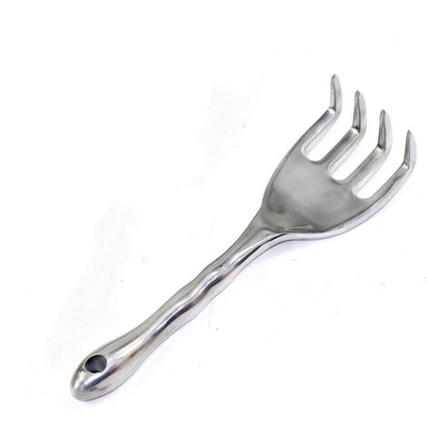 Kleiner Handrechen als Strauchrechen und Grubber, kompaktes Handwerkzeug für Garten und Blumenbeete