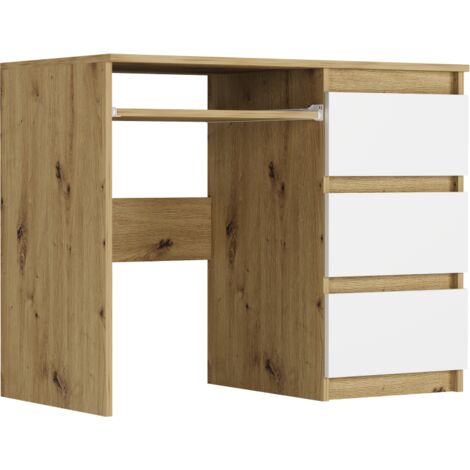 Kleiner Laptop-Schreibtisch rechts Artisan Mix 76 x 50 x 96 cm Modern N3