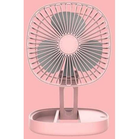 Kleiner, leiser, tragbarer Tischventilator, Mini-Handventilator mit USB-Anschluss, Pink