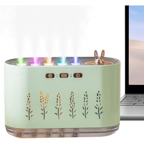 Kleiner Luftbefeuchter mit LED-Beleuchtung für Schlafzimmer und Büro. Farbwechselnder RGB-Aromatherapie-Öldiffusor für Kinderzimmer, Auto und trockene Winterluft.