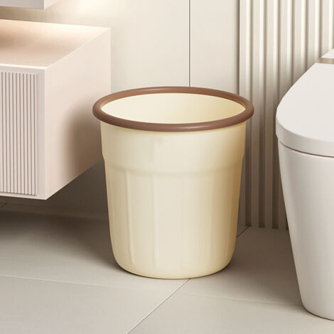 Kleiner Plastikmülleimer, niedliches Design mit offener Oberseite und geruchsdichtem Verschluss für Büro, Badezimmer, Schlafzimmer, Kinderzimmer und Küche