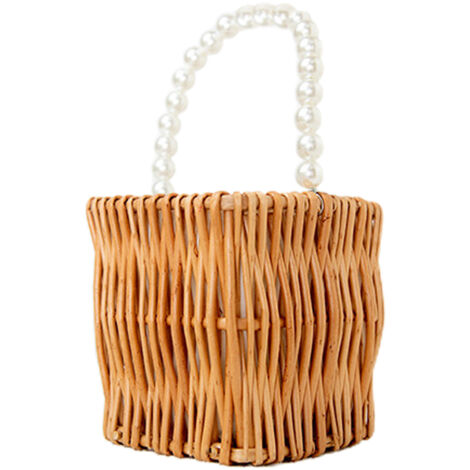 Kleiner, quadratischer, handgewebter Blumenkorb, 13,5 × 13,5 × 14 cm, naturfarben, ungefärbt – 1 Stück