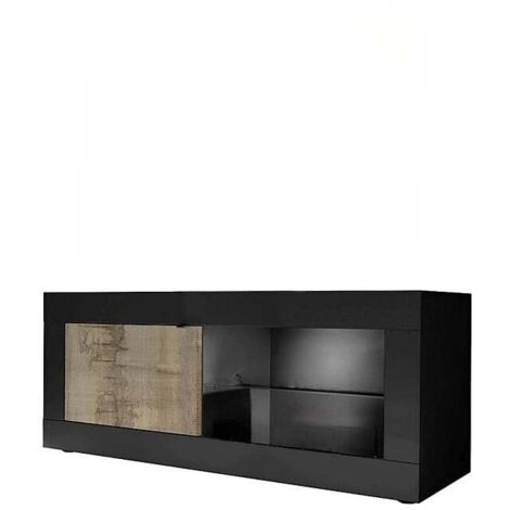 Kleiner TV-Schrank 1 Tür ohne Beleuchtung Initial - L140 cm