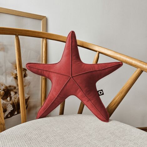 Kleines Samt-Seesternkissen VE2231  rot