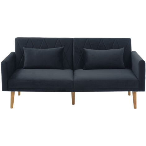 Kleines Sofa, Zweisitzer-Sofa, Schlafsofa, Schlafsofa mit Schlaffunktion, Schlafsofa aus Samtstoff, geeignet für Wohnzimmer, Schlafzimmer, Heimkino, Gästezimmer.