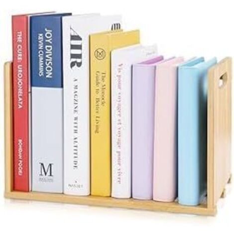 Kleines Tischregal, platzsparendes Mini-Tischregal, freistehendes, festes Bücherregal zur Aufbewahrung, Büro, Studentenwohnheim, Arbeitszimmer (Braun)