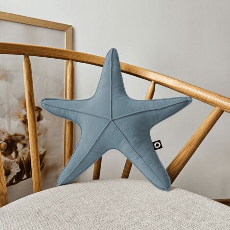 Kleines VELVET VE2224 Seesternkissen  graublau