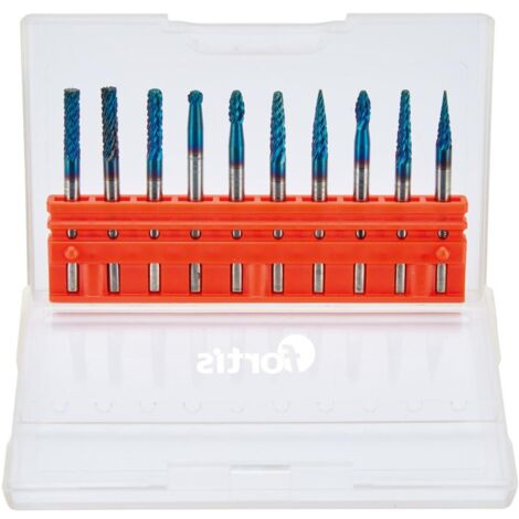 Kleinfrässt.-Satz HM 3mm 10-tlg beschichtet FORTIS