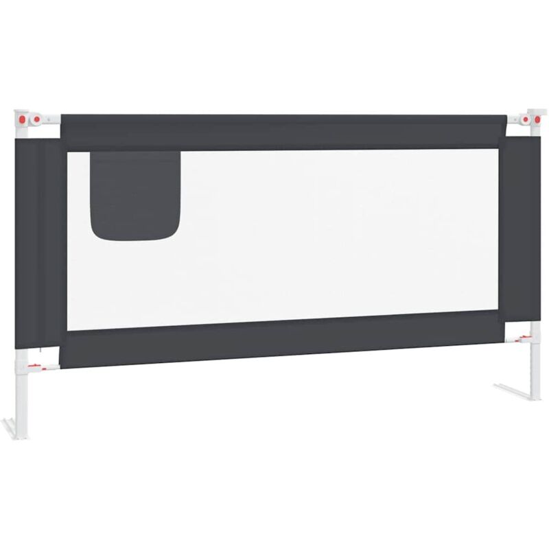 Vidaxl Sicherheitsbarriere Für Kinderbett Dunkelgrau 160x25 Cm Stoff