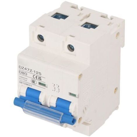 Kleinschutzschalter 2P, bipolarer Gleichstrom-Schutzschalter mit stabiler modularer Bauweise aus PA66 für maritime elektrische Systeme (blau), DC 1000 V