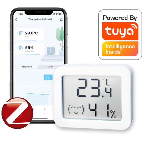 Kleinster Zigbee Tuya LCD-Temperatur- und Feuchtigkeitssensor Export