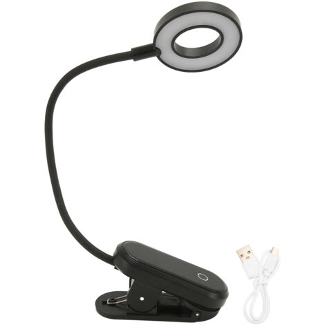 Klemmbare Schreibtischlampe mit Touch-Steuerung, multifunktionale Leuchte mit 360°-Schwanenhals zum Lesen im Bett