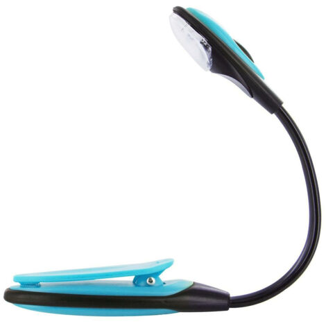 Klemmleuchte zum Lesen, einstellbarer Lichtwinkel, blau