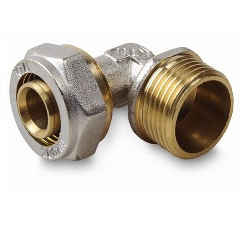 Klemmring Bogen mit AG 20x3/4" Schraubfitting Aluminim Verbundrohr klemmringverschraubung PEX