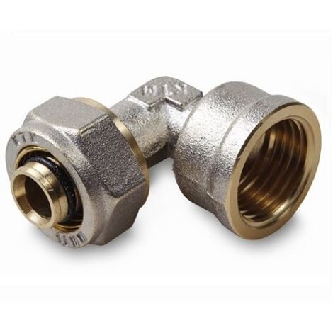Klemmring Bogen mit IG 25x3/4" Schraubfitting Aluminim Verbundrohr klemmringverschraubung PEX