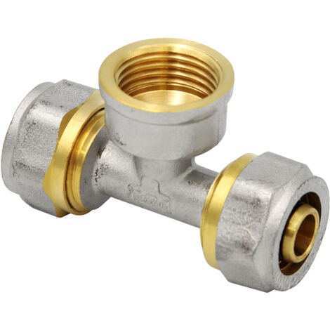 Klemmring Schraubfitting T-Stück 16x2 mm 1/2 Zoll IG Aluverbundrohr