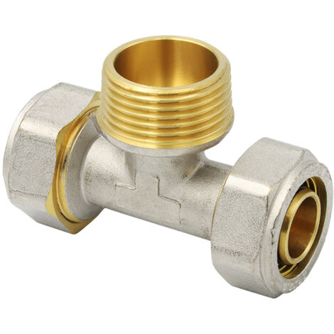 Klemmring Schraubfitting T-Stück 26x3 mm 1 Zoll Aussengewinde