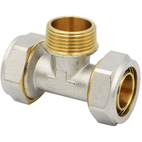 Klemmring Schraubfitting T-Stück 32x3 mm 1 Zoll Aussengewinde