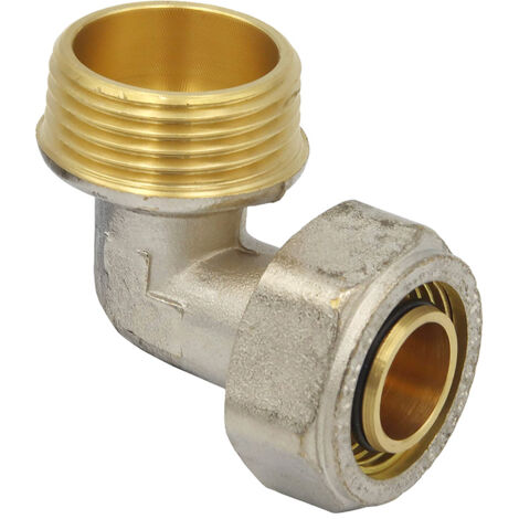 Klemmring Schraubfitting Winkel 26x3 mm 90° - 1 Zoll AG Verbundrohr