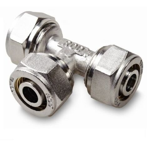 Klemmring T-Stück 25x25x25 Schraubfitting Aluminim Verbundrohr klemmringverschraubung PEX