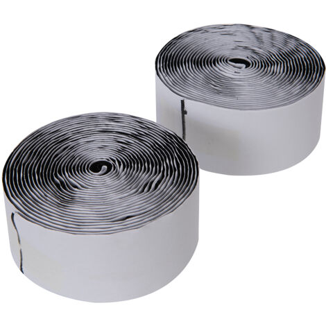 Klettbandrollen 50 mm x 5 m schwarz selbstklebend zuschneidbar Set 2-tlg.
