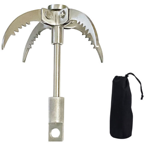 Kletterhaken aus Edelstahl mit Karabiner für Wandern und Bergüberleben