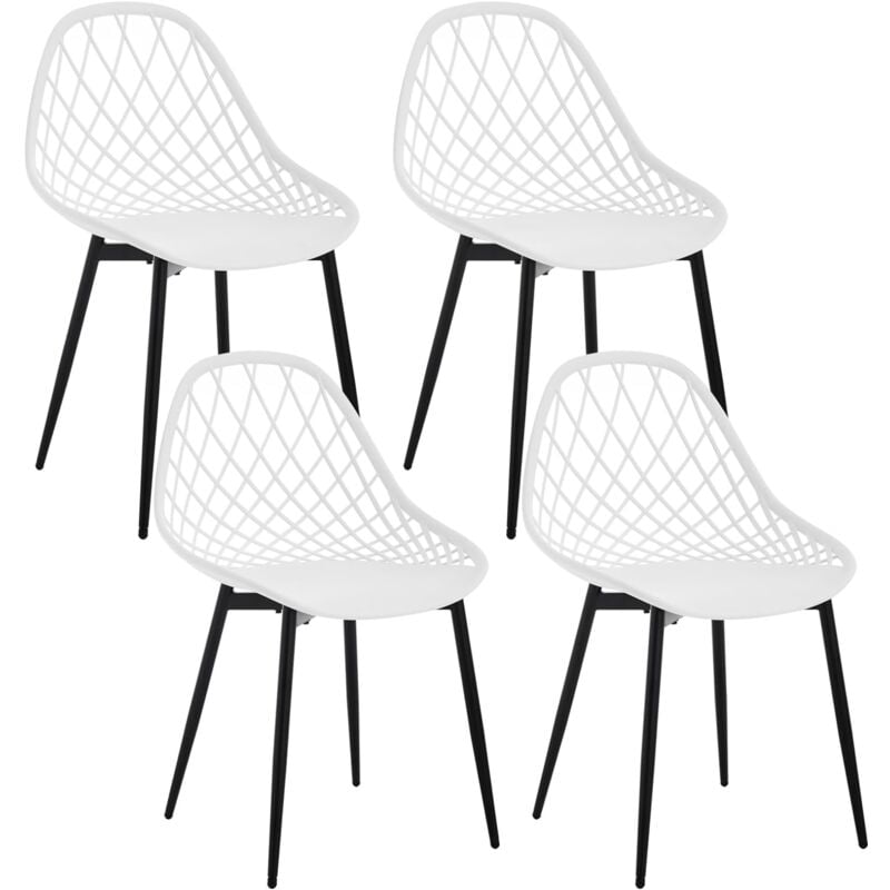 Lot de 4 Chaises Salle à Manger, Chaise Scandinave, Chaise